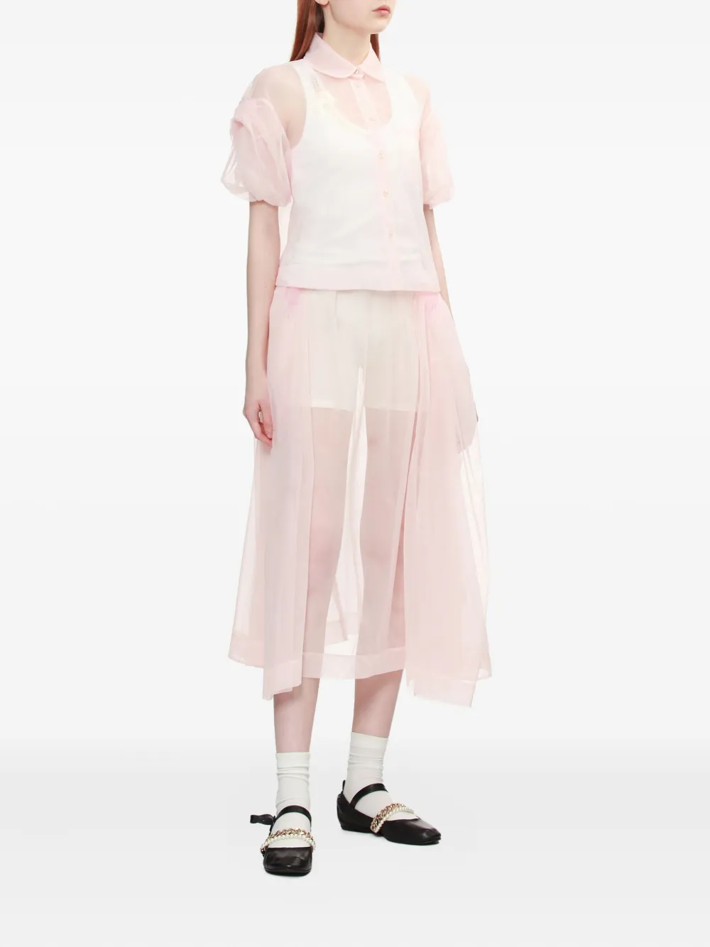 Simone Rocha Doorzichtige rok - Roze