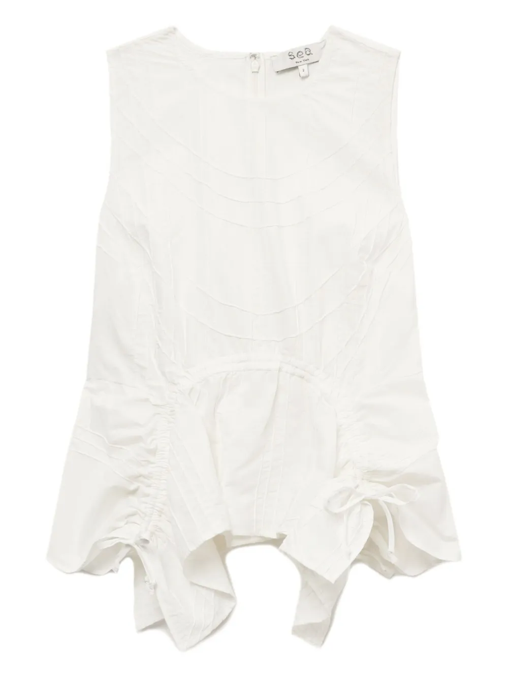 Camden ruffled-detail peplum top