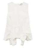 Sea Camden ruffled-detail peplum top - White