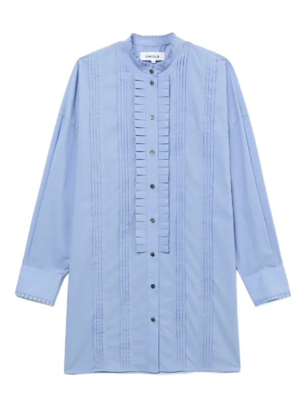 ENFOLD ホワイト プリーツシャツ Enföld プリーツ シャツ