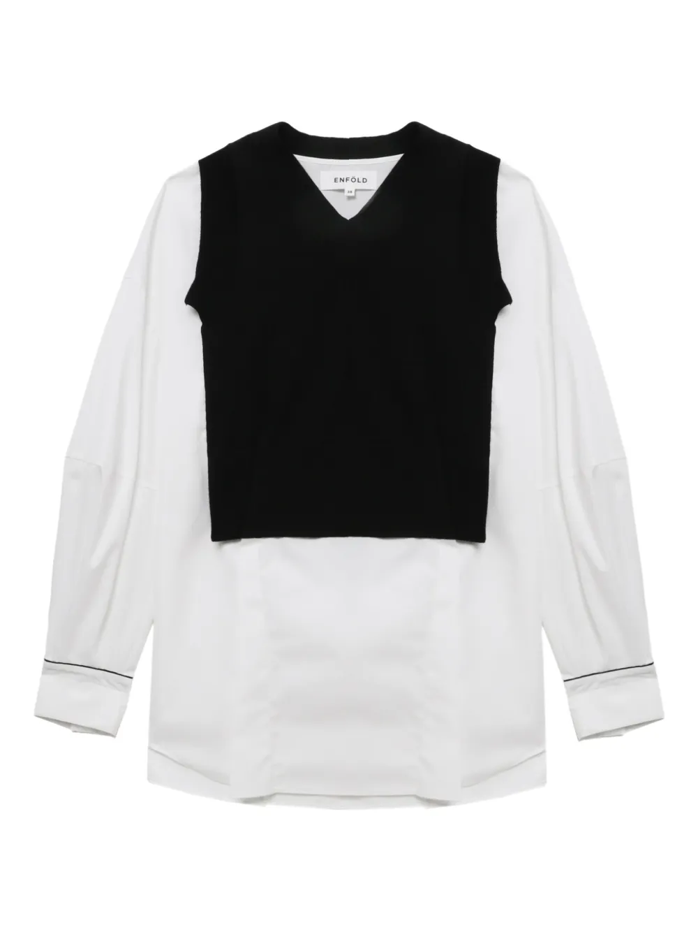 v-neck wool-blend top