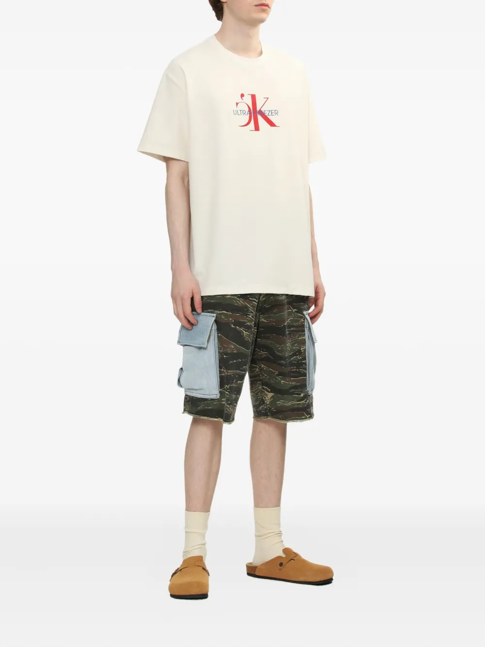 Doublet T-shirt met grafische print - Wit
