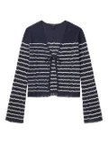 rag & bone tie-front striped cardigan - Blue