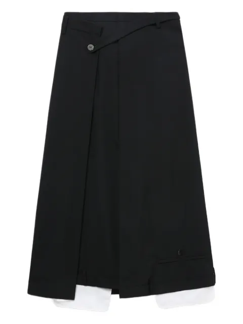 Enföld wrap-panelled skirt