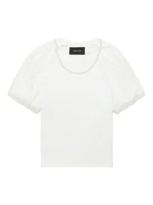 Simone Rocha パフスリーブ Tシャツ レース 白 Simone Rocha ウィメンズ トップス通販 - FARFETCH