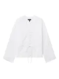 rag & bone Viviana pintuck V-neck shirt - White