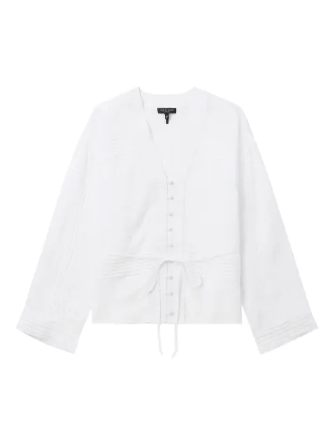 rag & bone Viviana pintuck V-neck shirt 