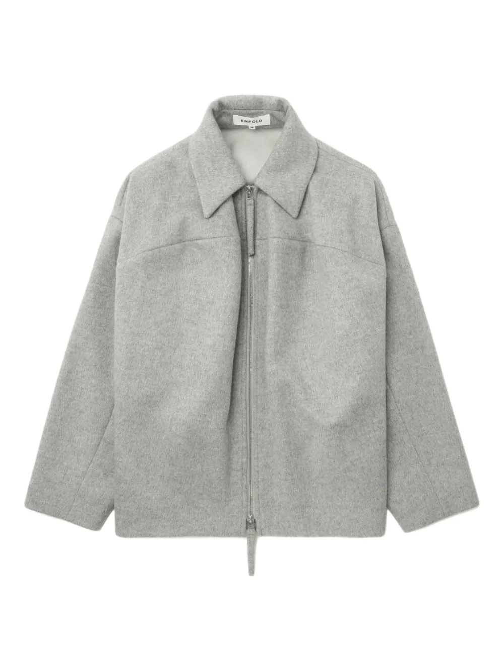 zip-front collared jacket