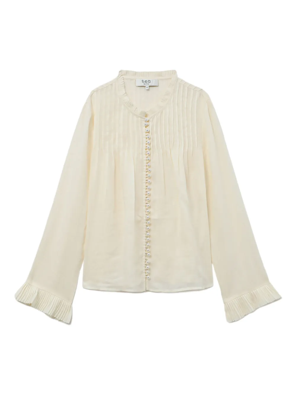pearl-embellished blouse