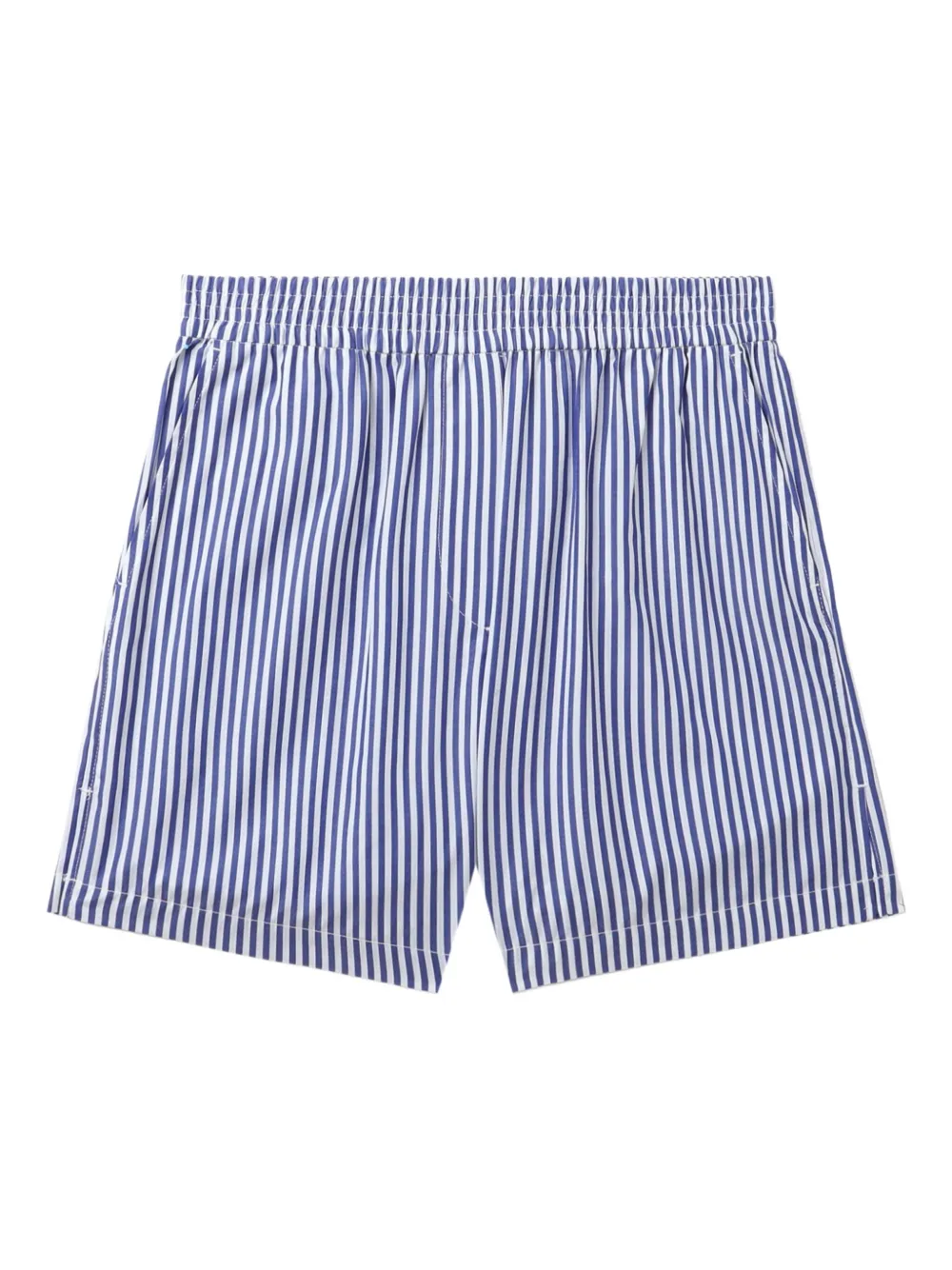 Emma striped elastic-waist shorts