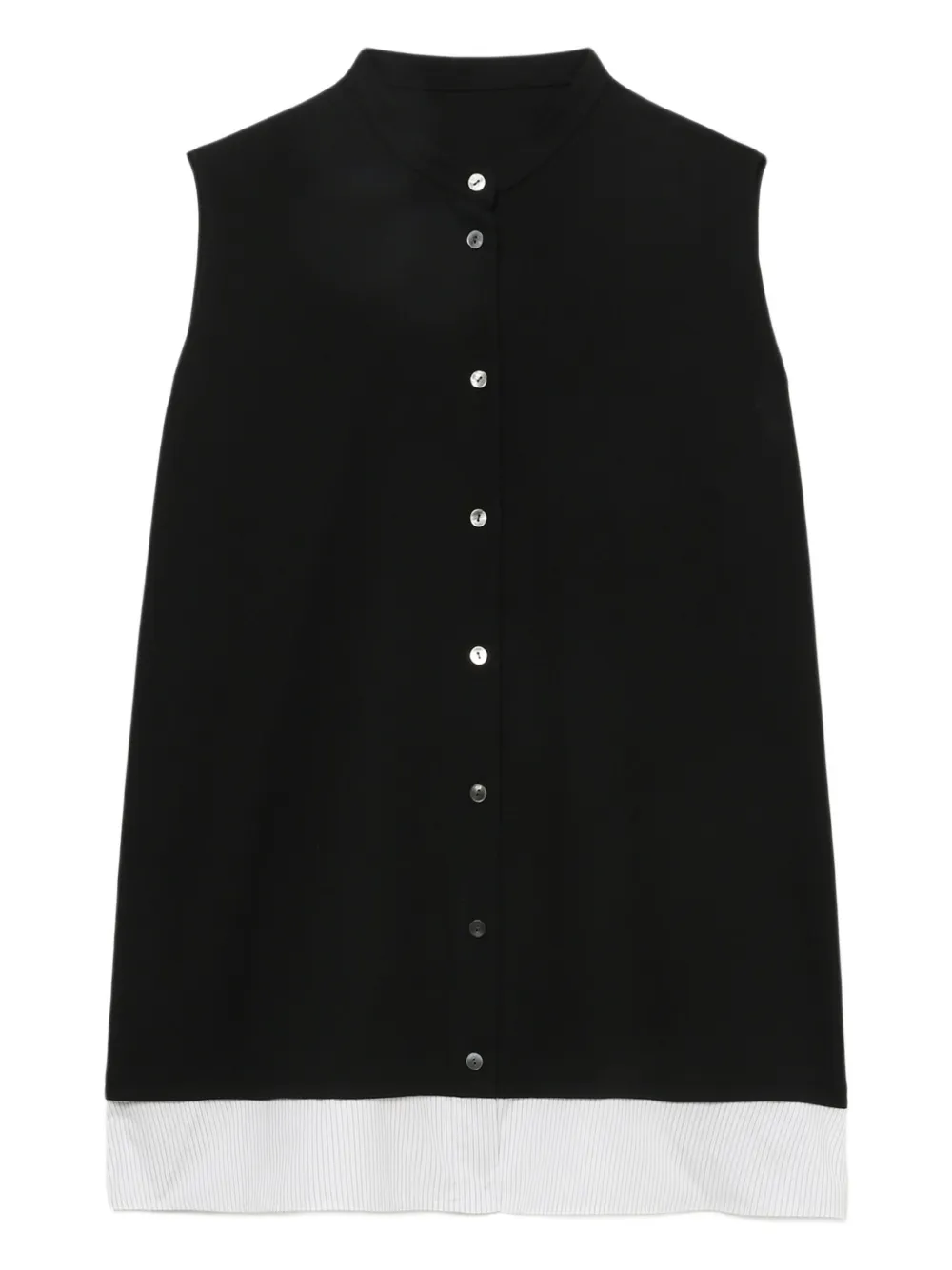 Enföld sleeveless front-button shirt | Black | Image 1