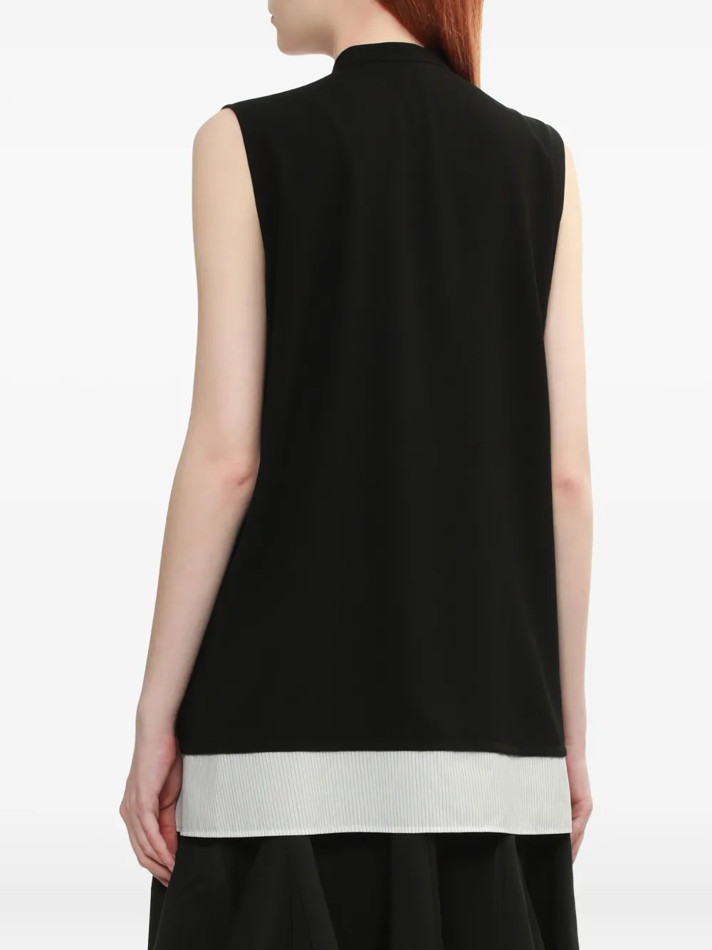 Enföld Mouwloze blouse met knopen Zwart