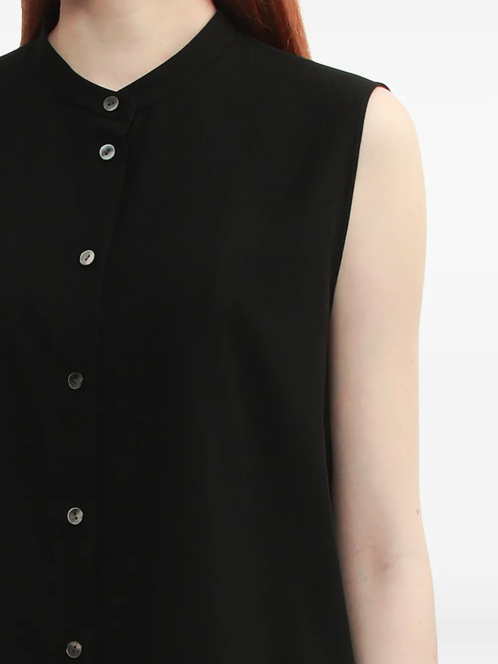Enföld Mouwloze blouse met knopen Zwart