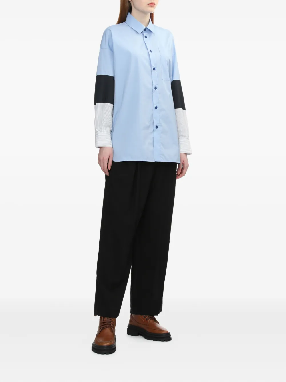Enföld Geplooide broek - Zwart