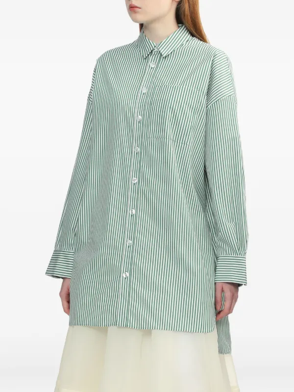 ENFÖLD  stripe shirt Enföld Stripe Shirt | Green | FARFETCH IN