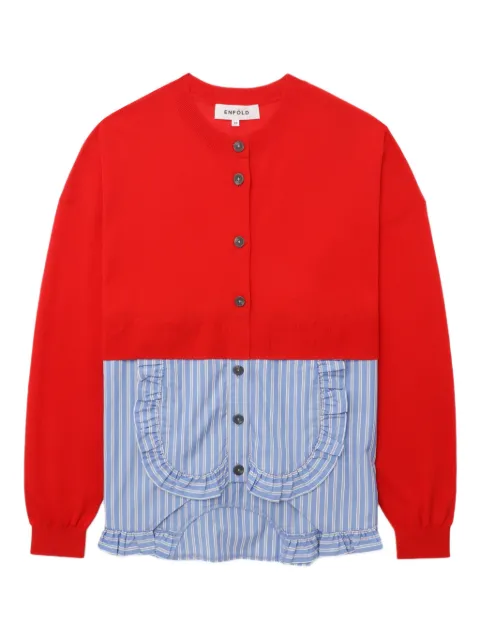 Enföld ruffled cotton cardigan