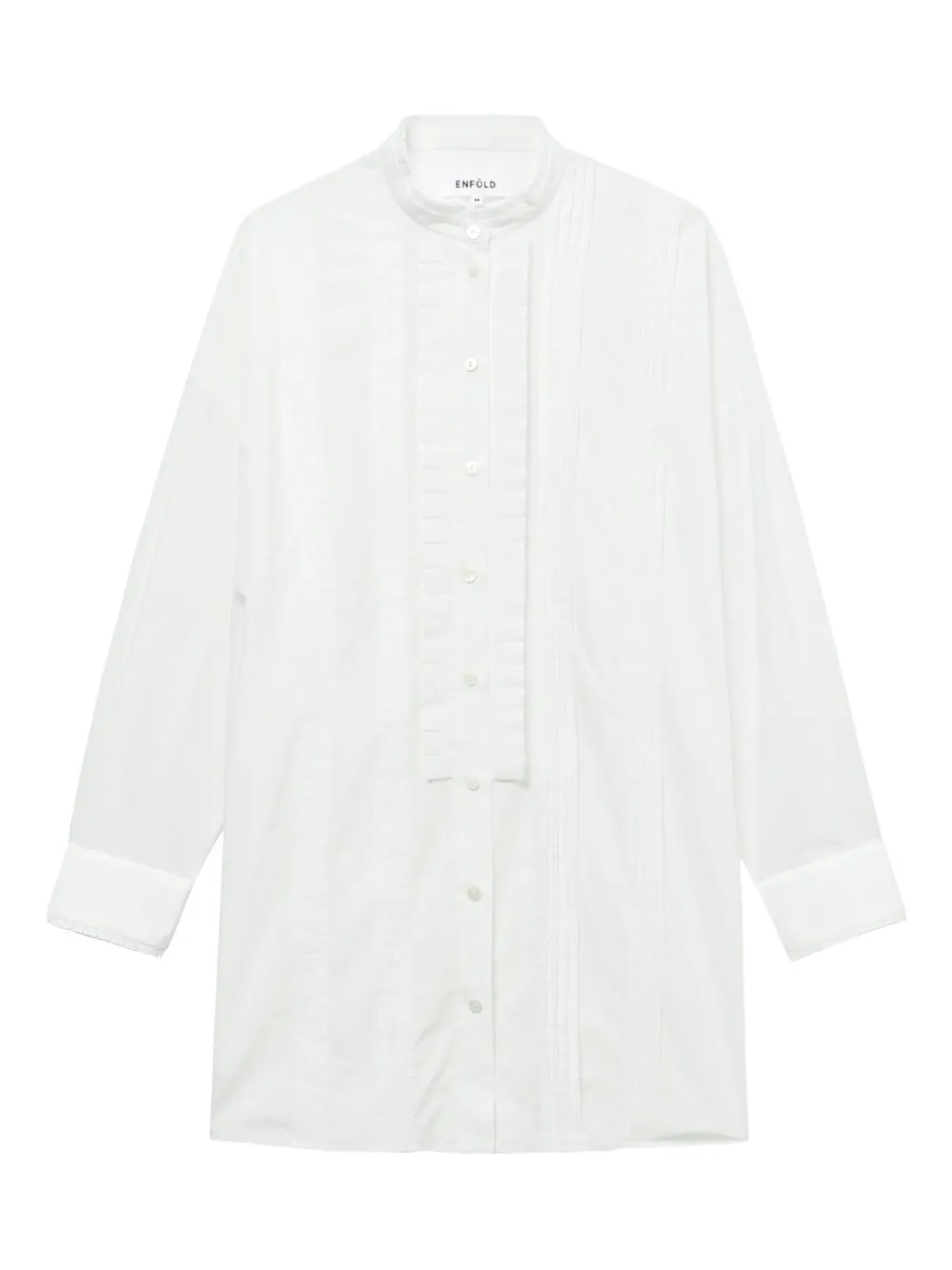 ruffled-details shirt