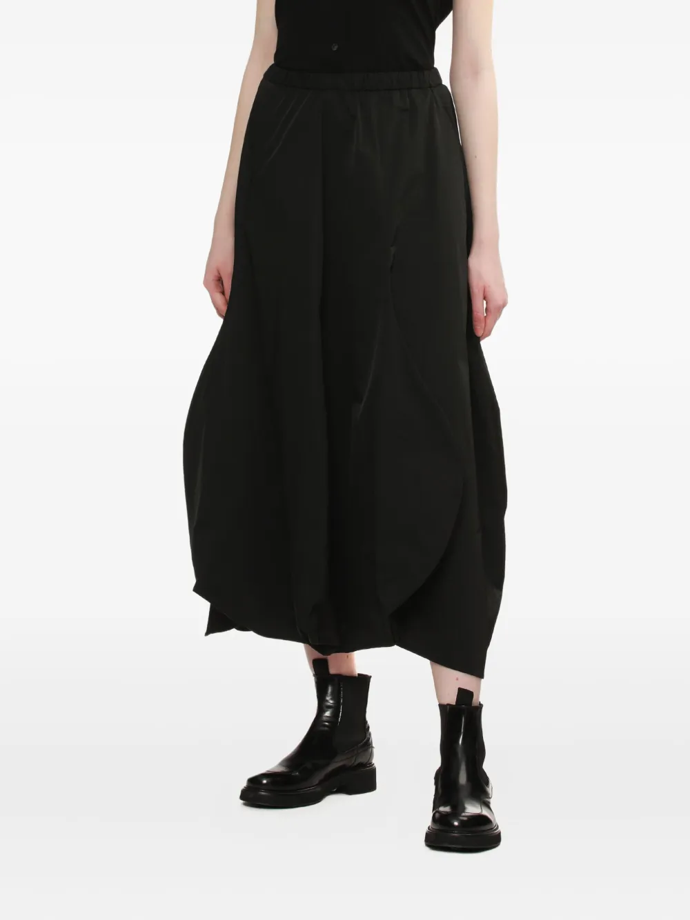 pleated-panel skirt