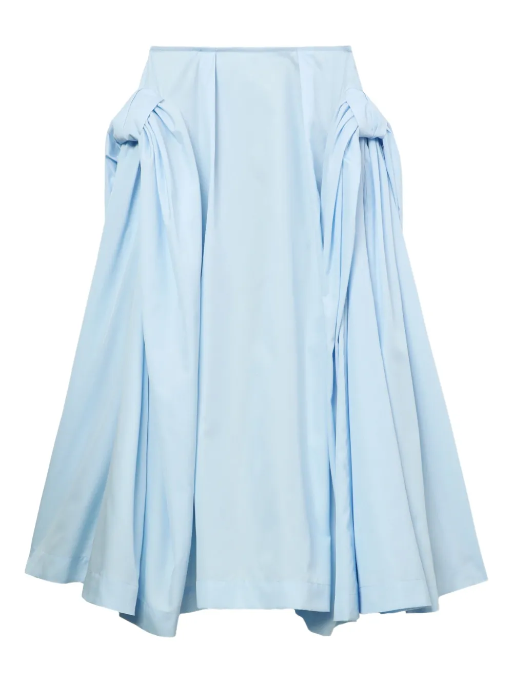 Simone Rocha Pleated Panelled Midi Skirt In Blue
