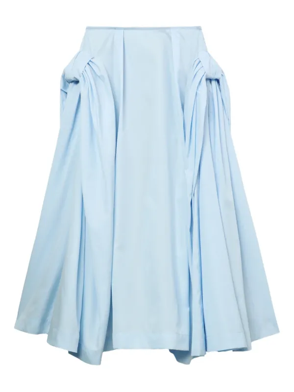 Simone Rocha Pleated Panelled Midi Skirt | Blue | FARFETCH