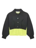Enföld button-front layered cardigan - Grey