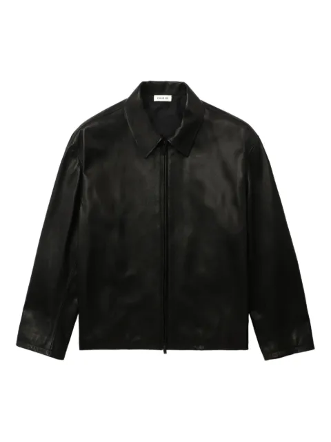 Fear Of God chamarra Rider de piel con cierre en la parte delantera