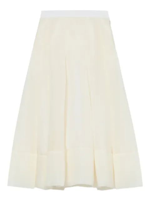 Enföld pleated panelled midi skirt