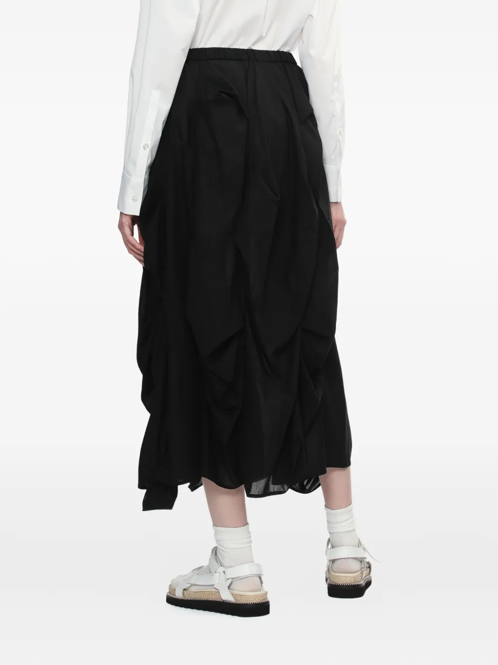 Enföld Gesmockte midi-rok Wit