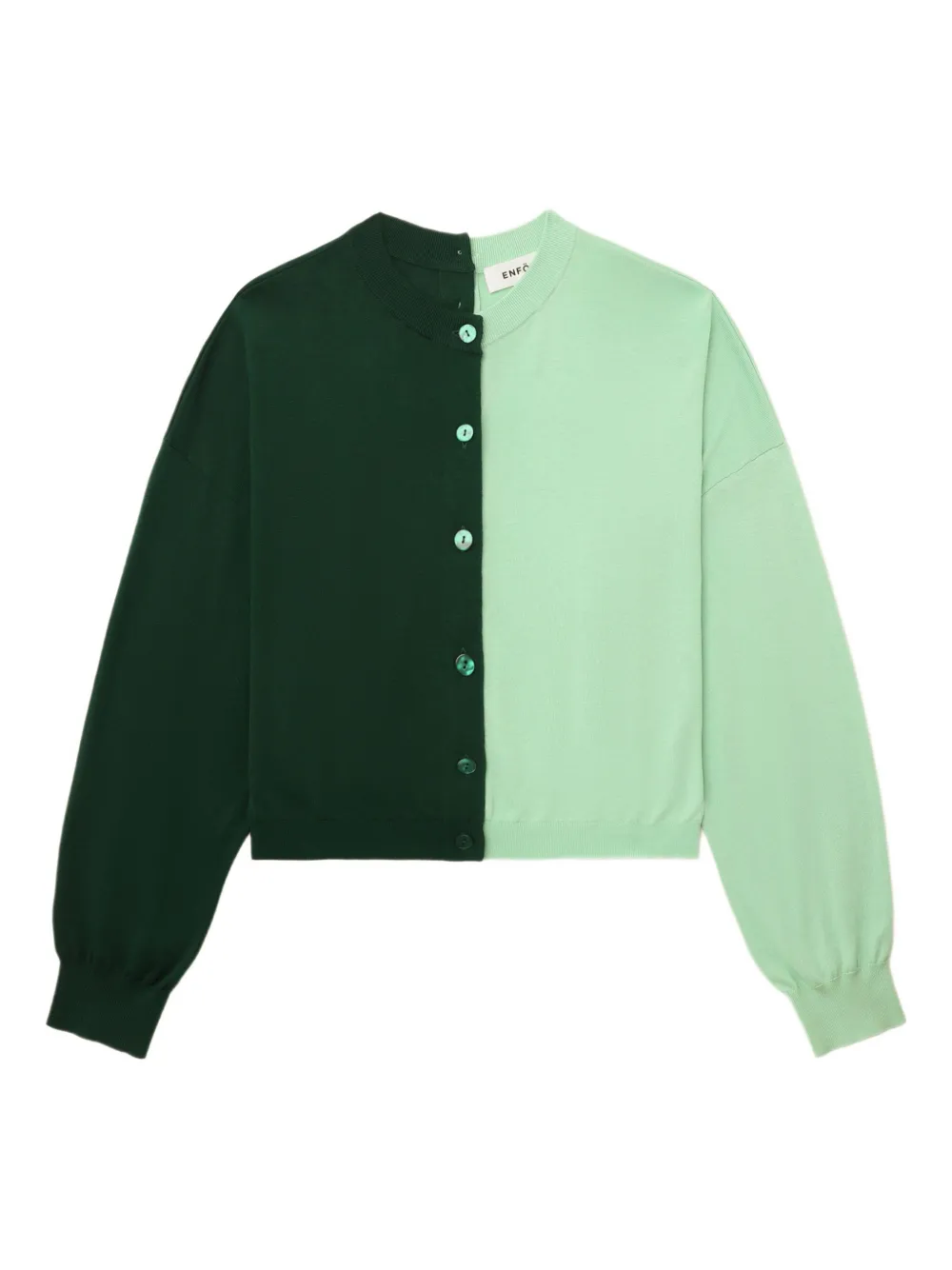 buttoned silk-cotton cardigan