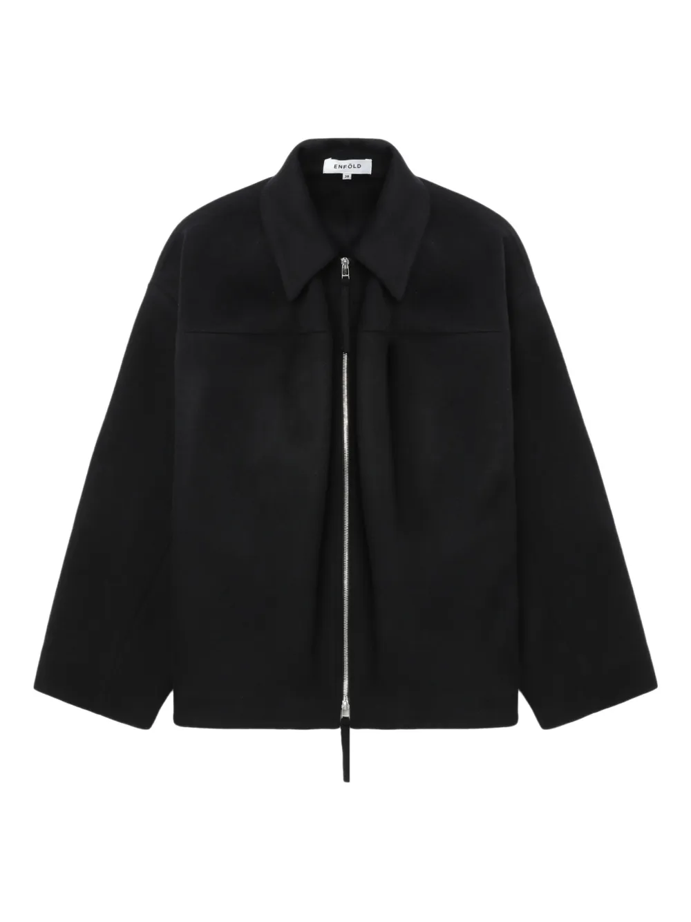 zip-front collared jacket