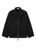 Enföld zip-front collared jacket - Black