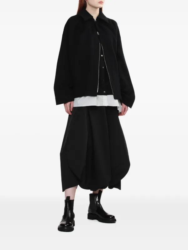 enfold cape like jacket、ブラック Enföld zip-front Collared Jacket | Black | FARFETCH
