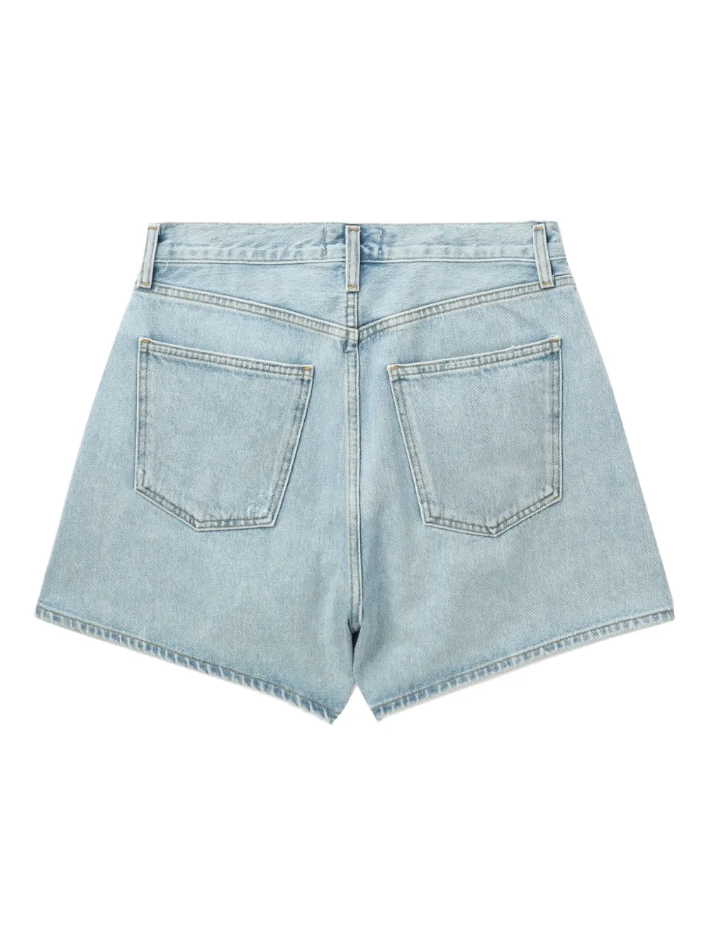 AGOLDE Denim shorts met plooien Blauw