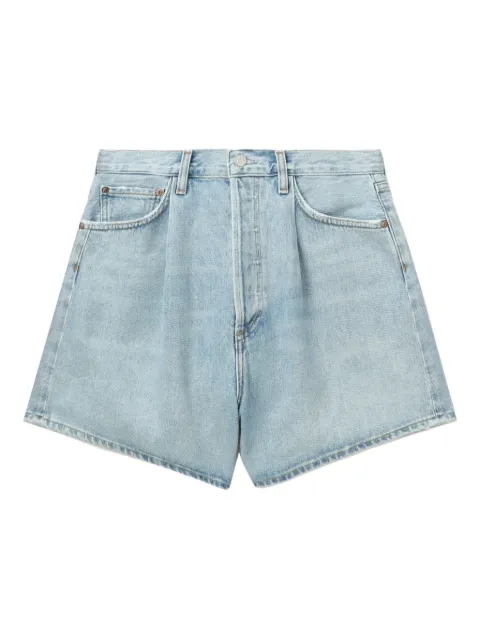 AGOLDE pleated denim shorts
