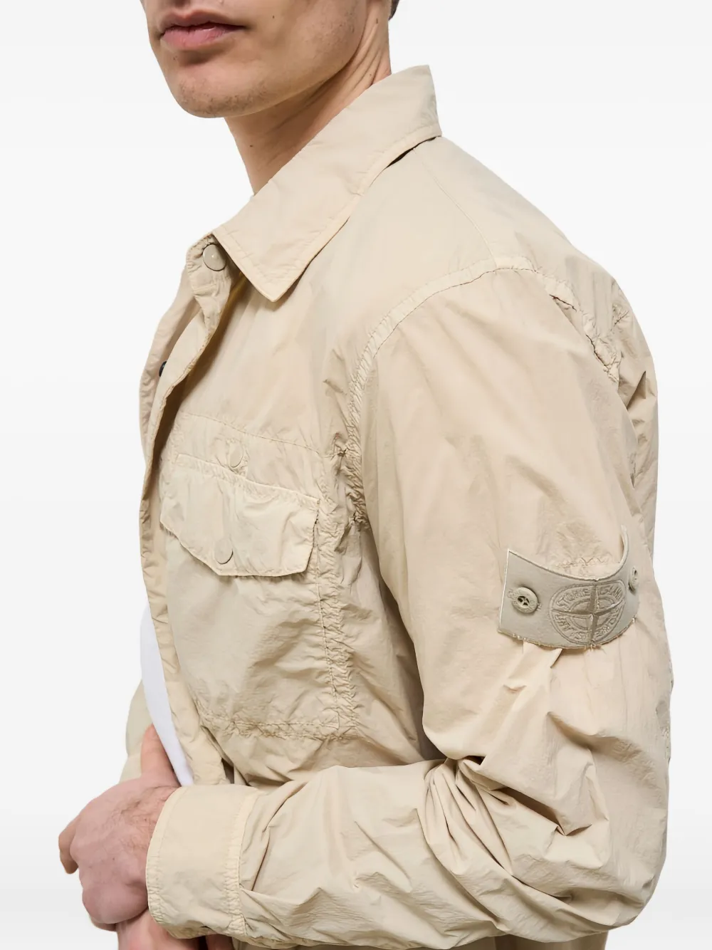 Stone Island pocket overshirt Beige