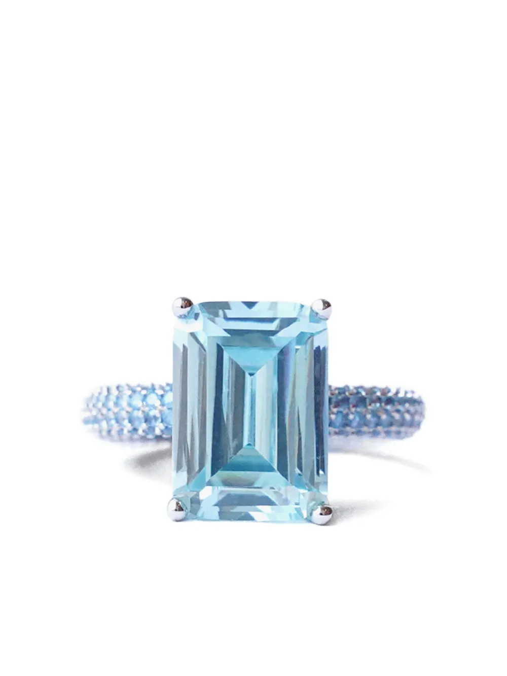 Izabel Display Mega embellished ring | Blue | Image 1