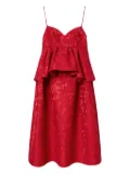 La DoubleJ Satine peplum midi dress - Red