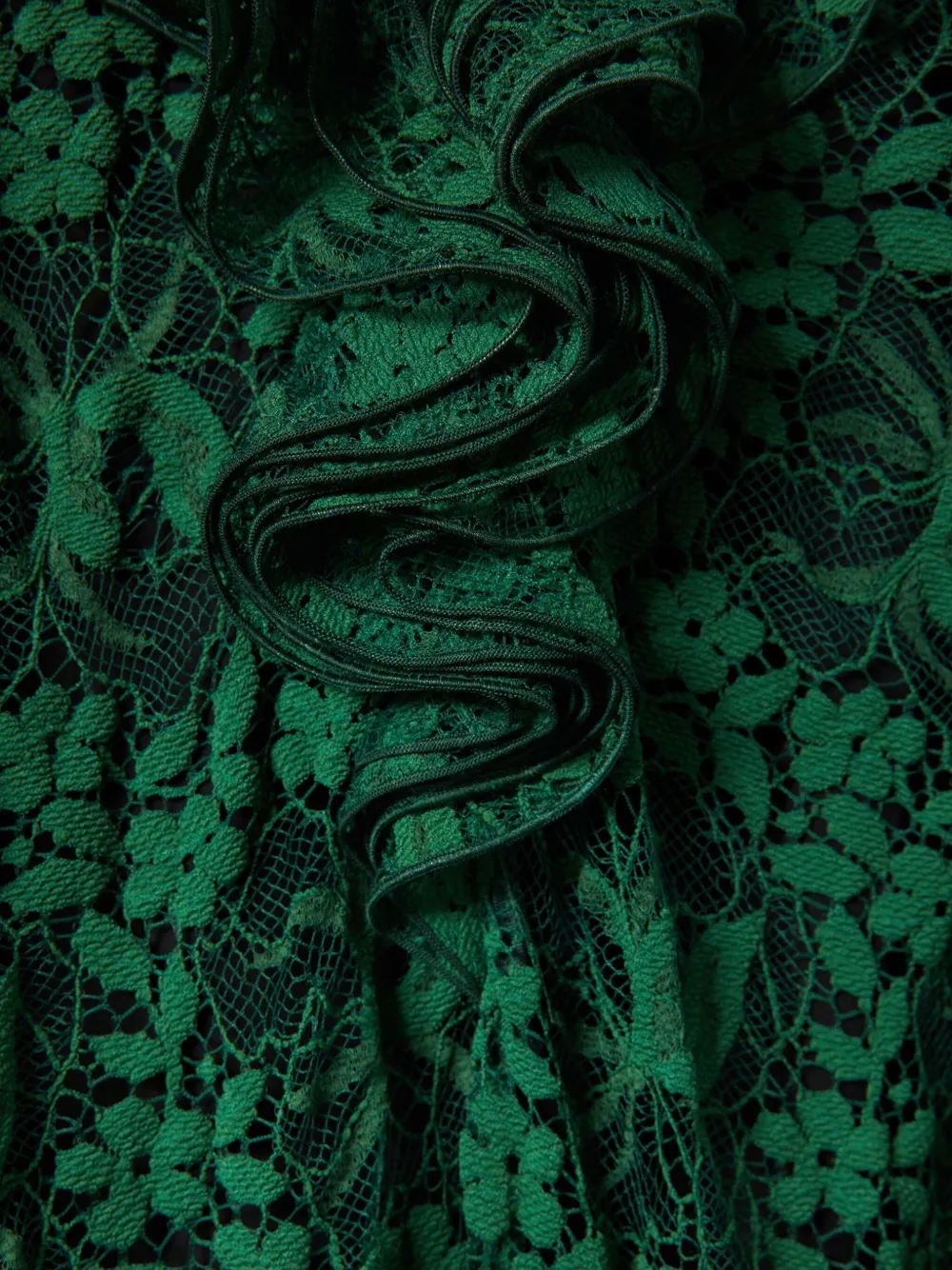 La Doublej Lace-embellishment Midi Dress In Green