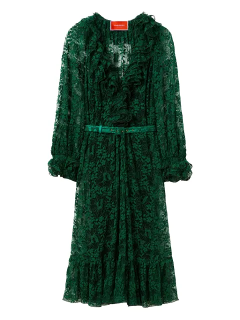 La DoubleJ lace-embellishment midi dress