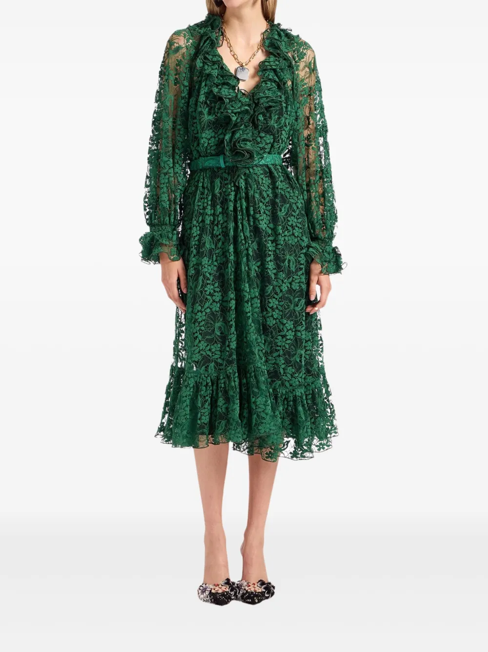 La DoubleJ vestido midi con detalles de encaje | Vestidos de día | Image 2