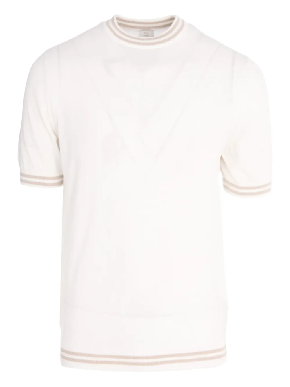 Eleventy Round-neck Short-sleeve T-shirt In Neutral