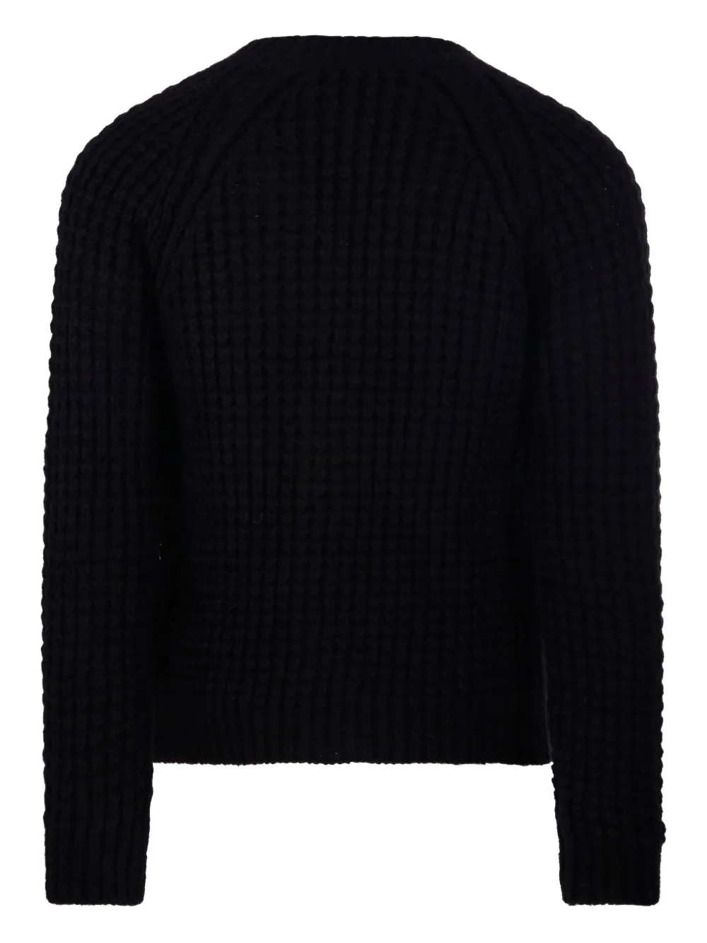 Roberto Collina Wafelgebreid button-up vest Zwart