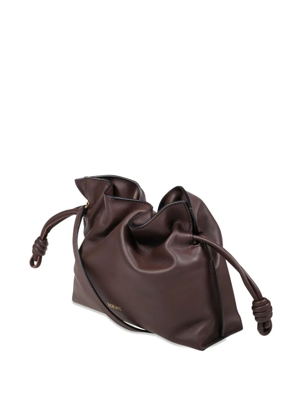 LOEWE Flamenco leren mini clutch - Paars