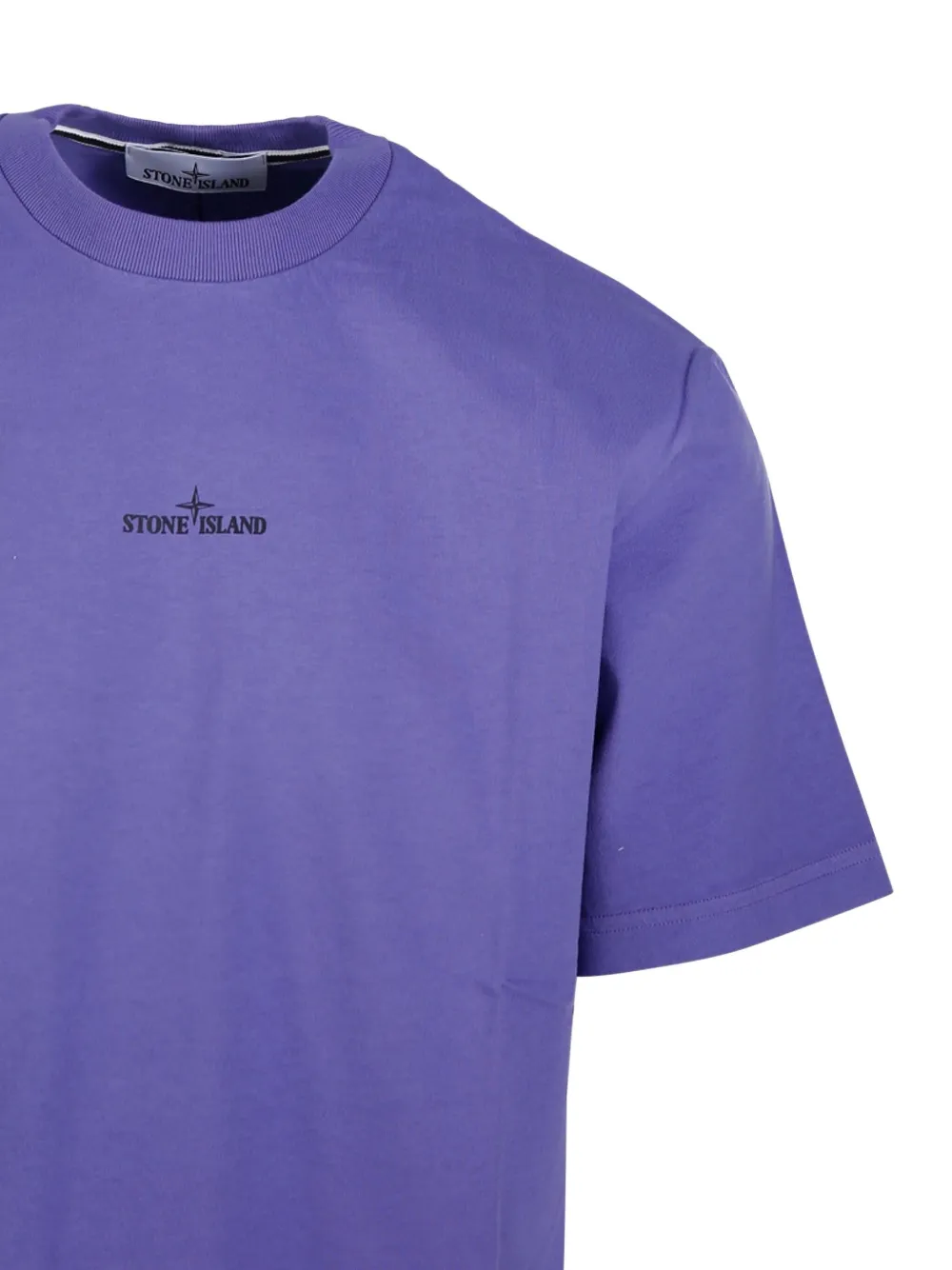 Stone Island T-shirt met Compass-logoprint en korte mouwen Paars