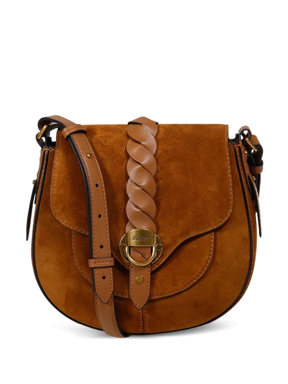 ISABEL MARANT Altay braided-suede satchel | Brown | Image 1