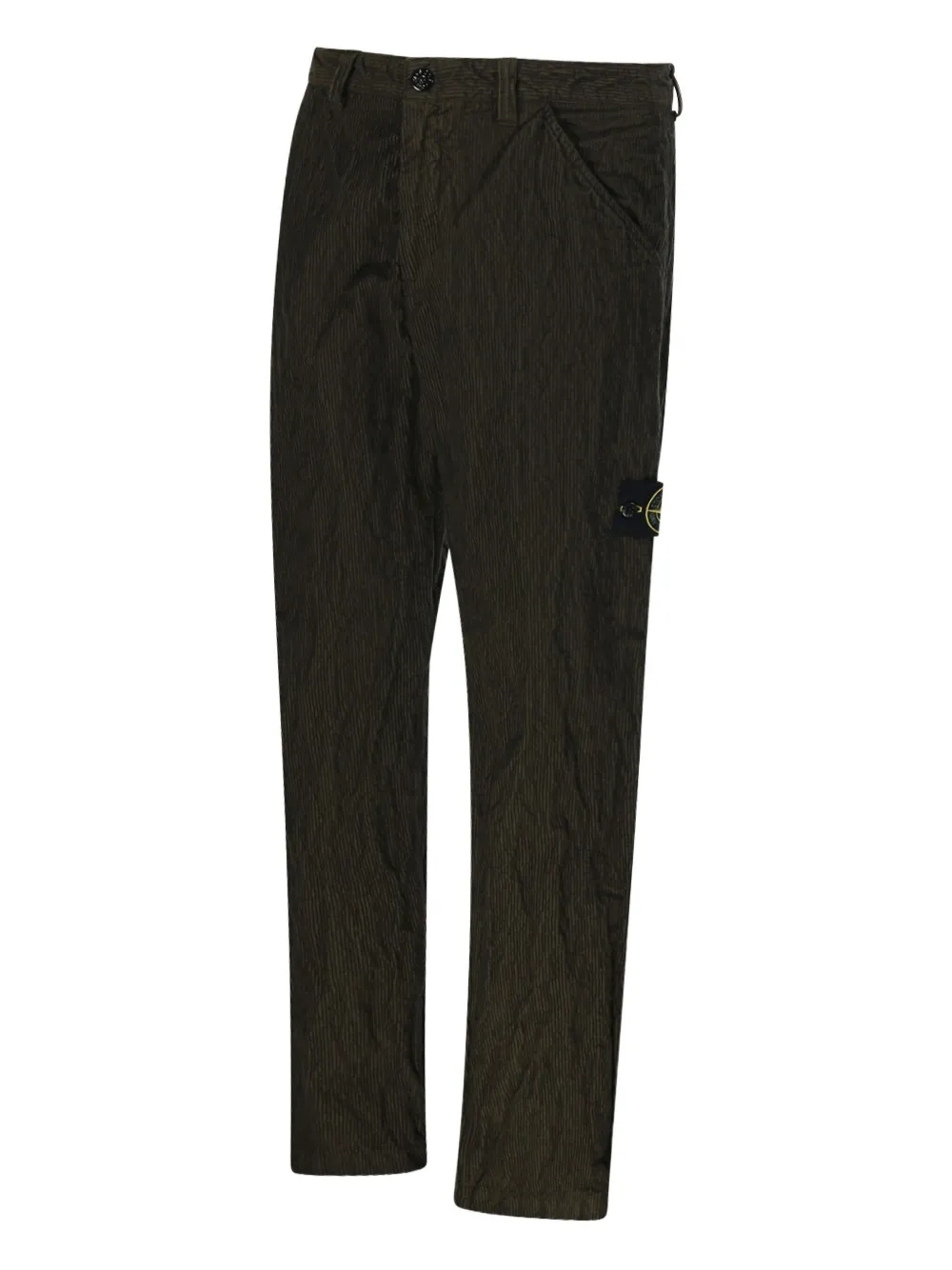 Stone Island Ribfluwelen broek met opgestikte zak Groen
