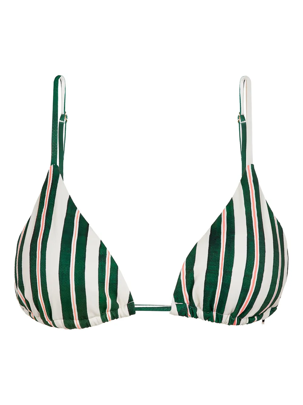 Lenny Niemeyer Gestreiftes Cortininha Triangel-Bikinioberteil - Grün