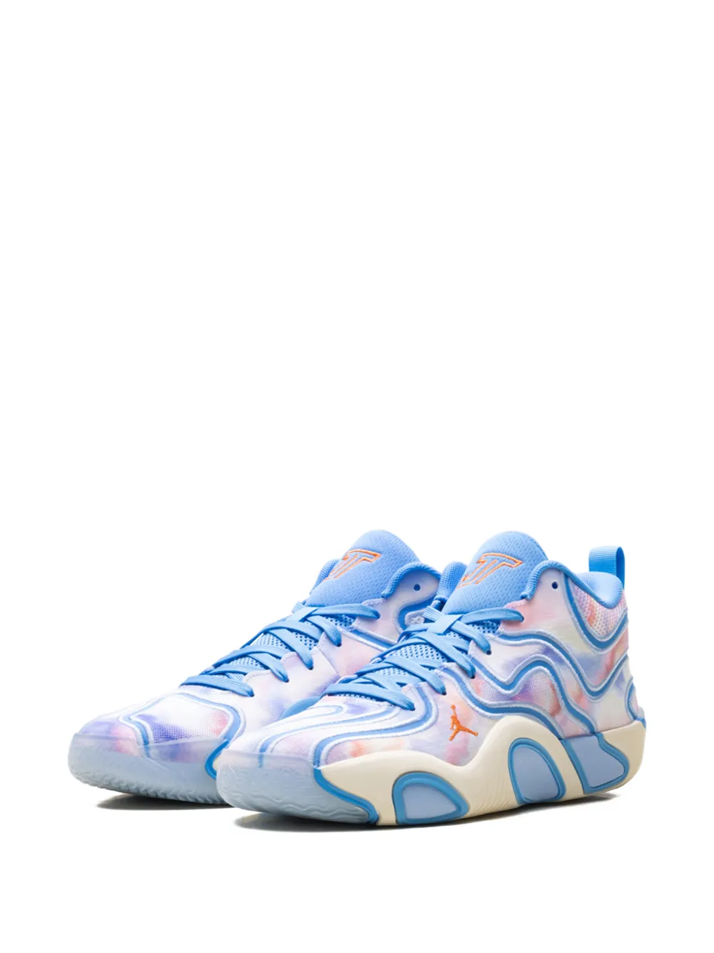 Jordan Tatum 3 sneakers met tie-dye print Wit