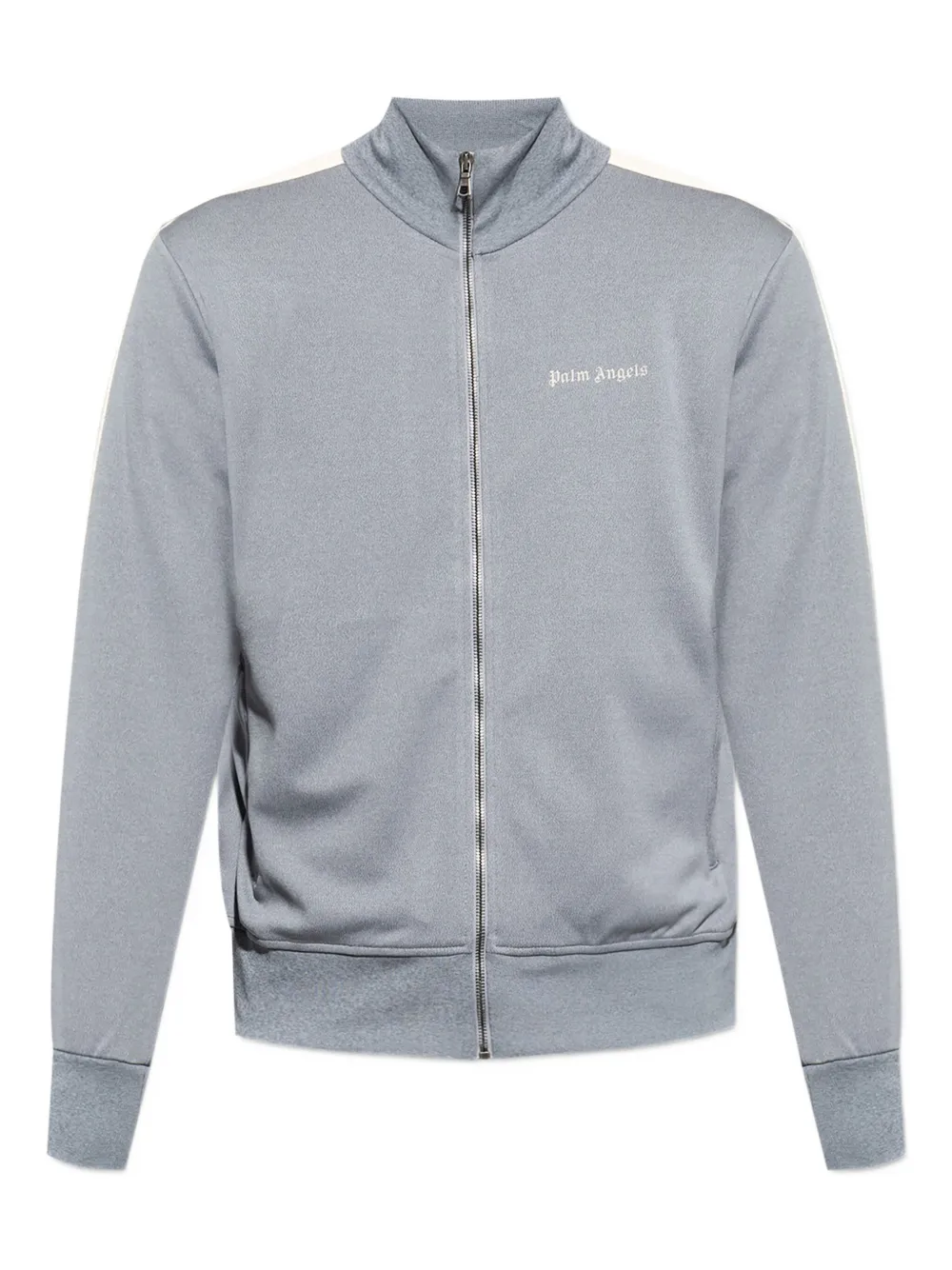 Palm Angels stripe-detail zip-fastening sweatshirt | Grey | Image 1