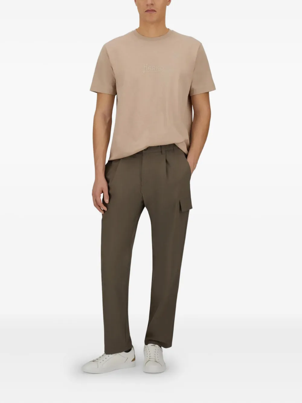 Herno Geplooide cargo broek Bruin
